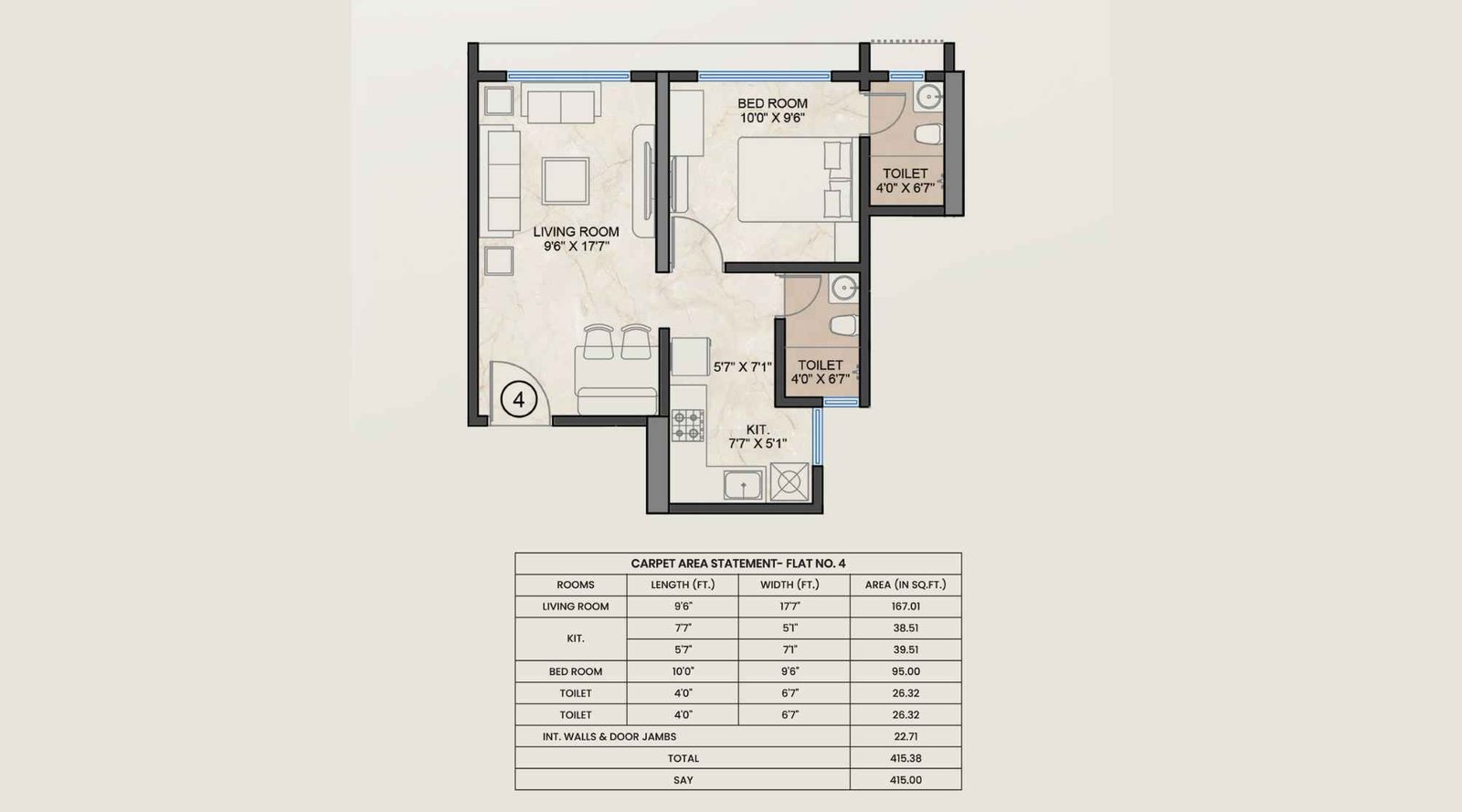 Platinum Crest-1-BHK-415